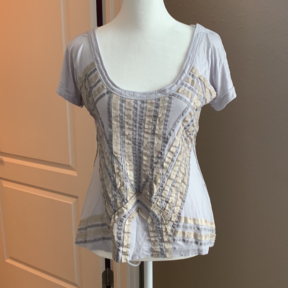 Banana Republic Heritage Ribbon Tee Gray Size XS